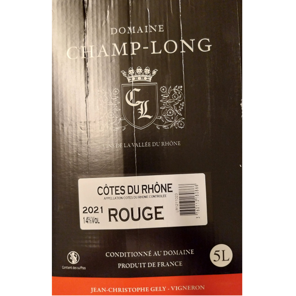 Cotes Du Rhone Domaine Champ-Long BiB 5 liter 2021