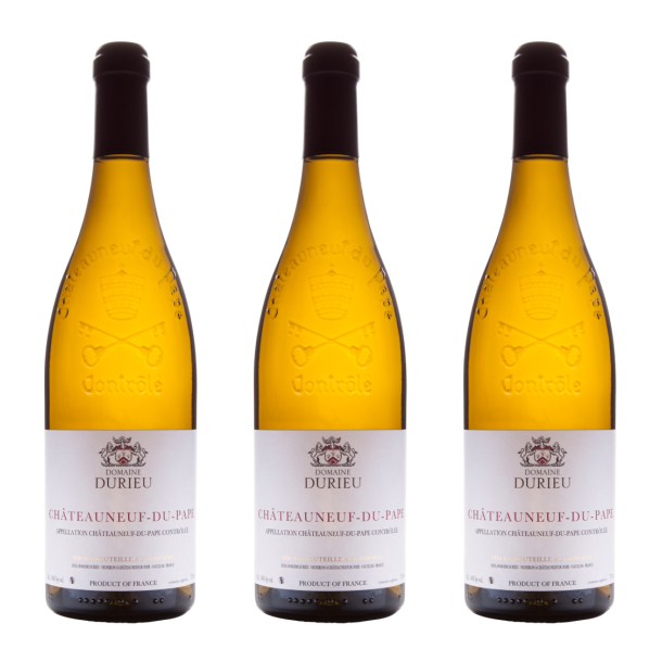 3 flasker Chateauneuf du Pape Blanc 2019 Domaine Durieu